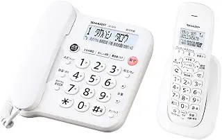 【純正品】シャープ シンプル コードレス 電話機 JD-G33CL 見やすい液晶 迷惑電話防止機能付 パーソナルタイプ 子機1台 ホワイト系
