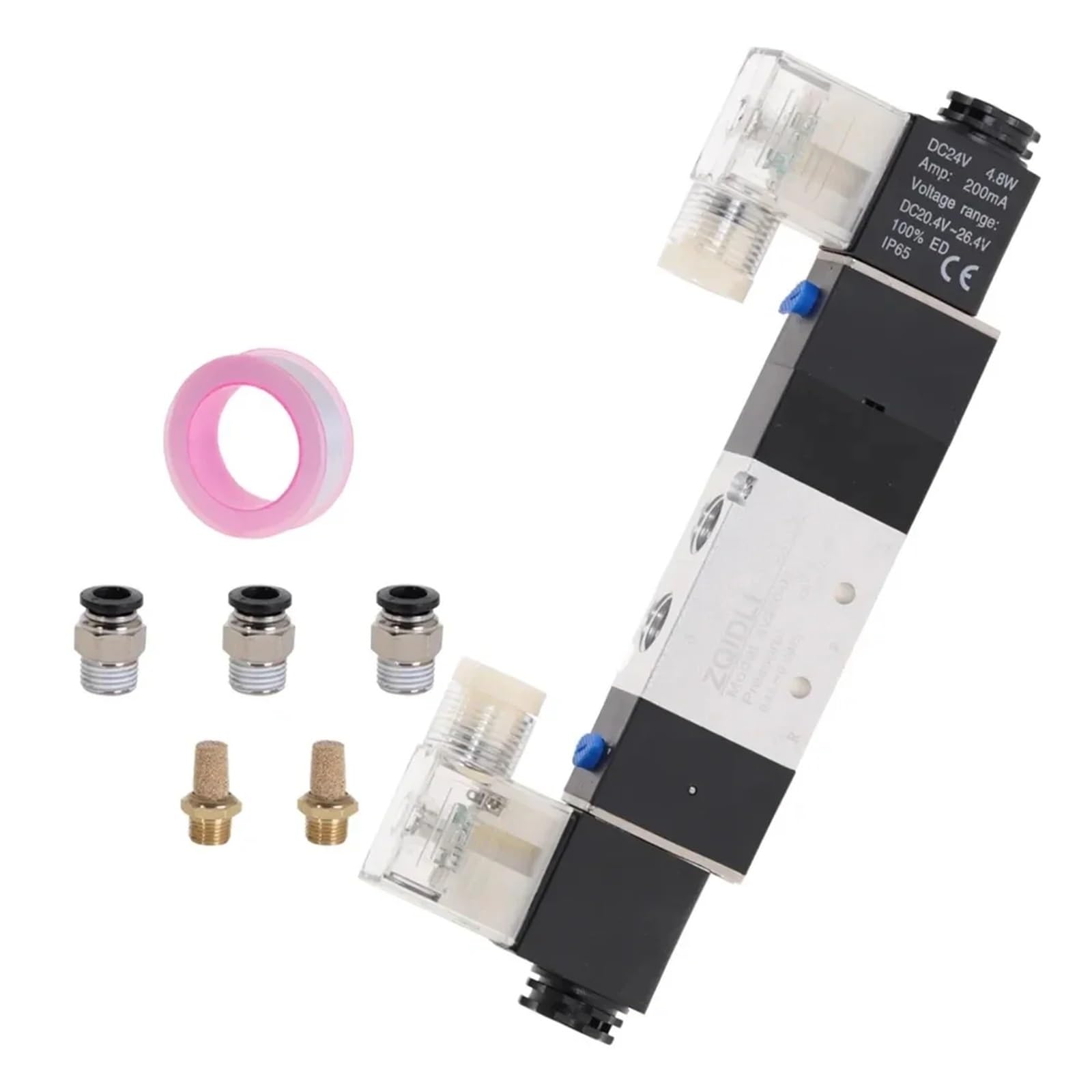 4V230-08C Pneumatisches Magnetventil 5 Wege 3 Positionen mit Anschlüssen