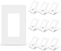 Vista 15 de ELEGRP Placas de pared decorativas sin tornillos de 1 banda, cubierta de placa frontal termoplástica irrompible para interruptor de salida