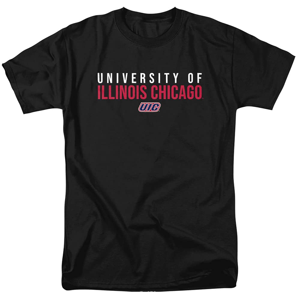 University of Illinois Chicago Official Stacked Unisex Adult T Shirt