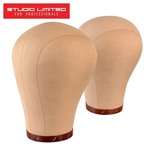 Studio Limited Wig Display Mannequin Canvas Block Head 21" to 24", Wig Display Head (23")