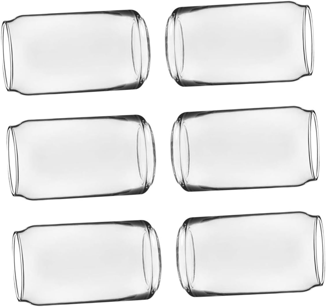Alipis 6pcs Ring-pull Can Shaped Glass Cup Party Cups for Cocktails Reusable Wine Glass