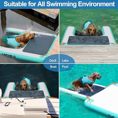 AWSUM Rampa De Barco Para Cães, Flutuante Inflável Para Piscina Aquática, Rampas Flutuantes Para Cãe