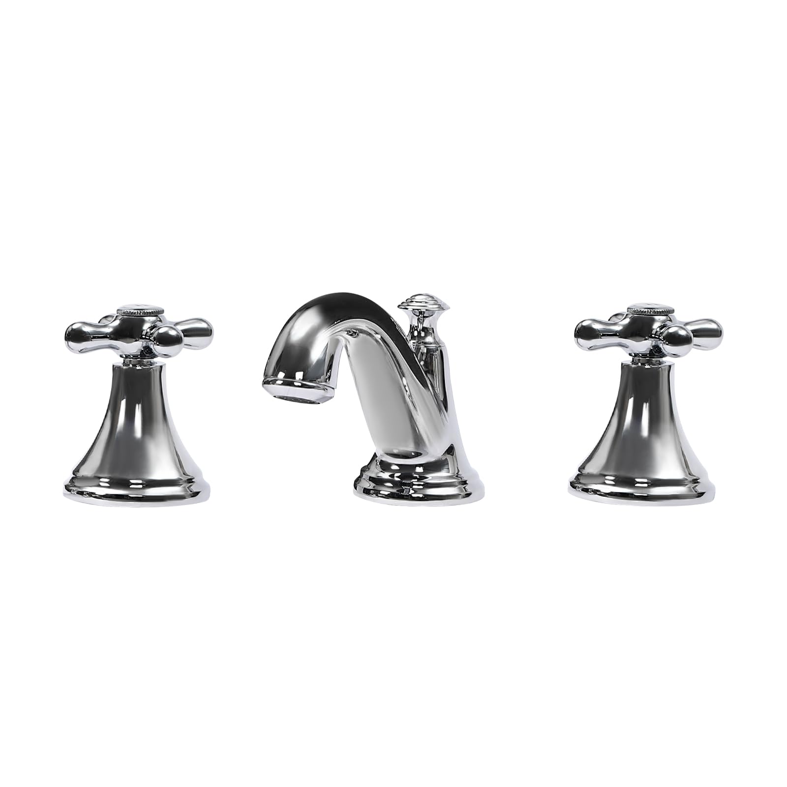 Grifo de baño de 3 orificios, doble manija, 3 orificios con pico en nido de abeja, mezclador de agua fría y caliente para baño, cocina, ducha, lavabo, plateado