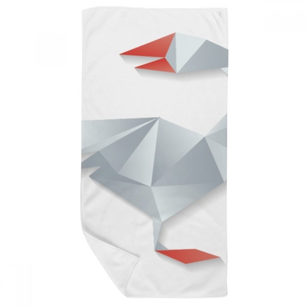 Serviette de bain oie origami multicolore drap toilette doux 35x70