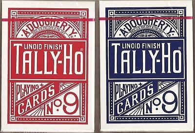 Tally-Ho Circle (12 Decks Pack) By Us Playing Cards Company - 6 Blue / 6 Red By Uspcc
