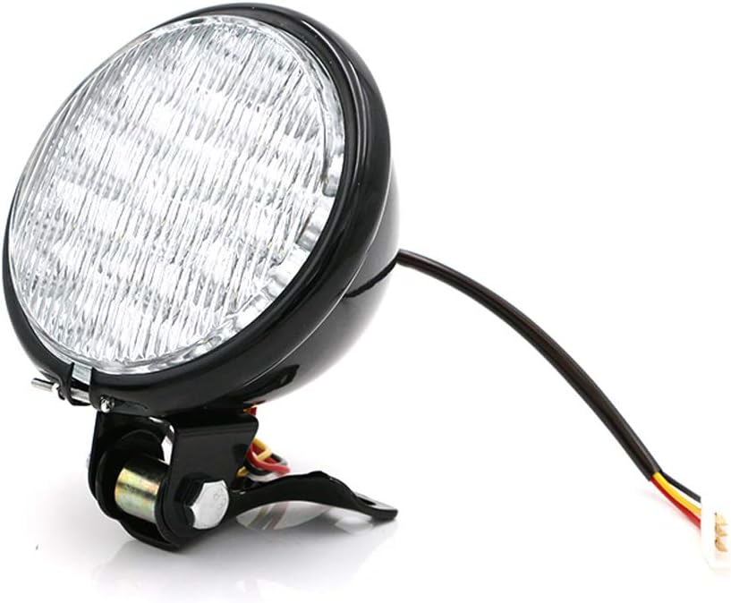 0012 Front Motorcycle Led Headlight Vintage Retro 5 inches Universal for Chopper Bobber Cruiser Black