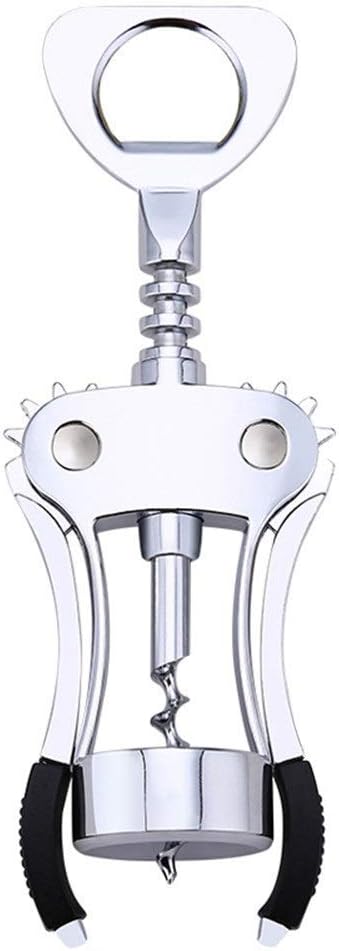 Stainless Steel Wing Corkscrew Wine Opener Premium Wine Corkscrew and Bottle Opener Handle Pressure Screwpull Cork Remover Accessories for Home Restaurant Bar Cellar