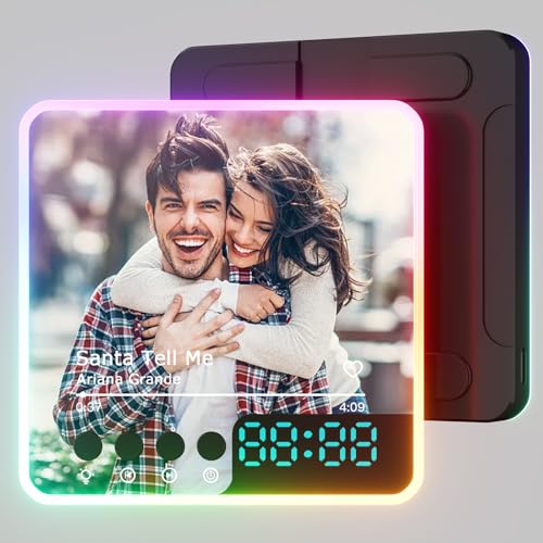 witfox Imanes Personalizados Nevera con Música con Luces, Reloj