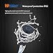 weideer 12mm Momentary Push Button Switch Metal Chassis Switch Waterproof 6V Blue Ring LED Power Symbol Light ON/Off Switch with Wire for 12mm 1/2
