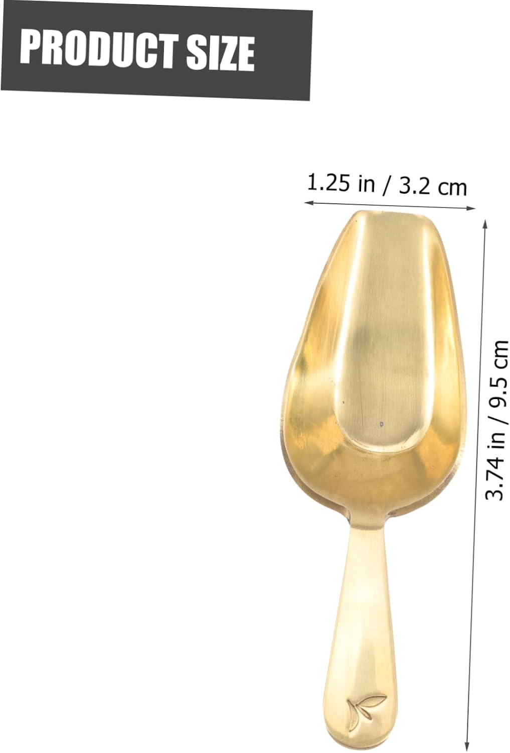 Ipetboom Practical Brass Tea Leaf Scoop Mini Tea Shovel Food Safe Material Gift