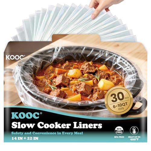 KOOC Slow Cooker Liners, 30 Pack, 14