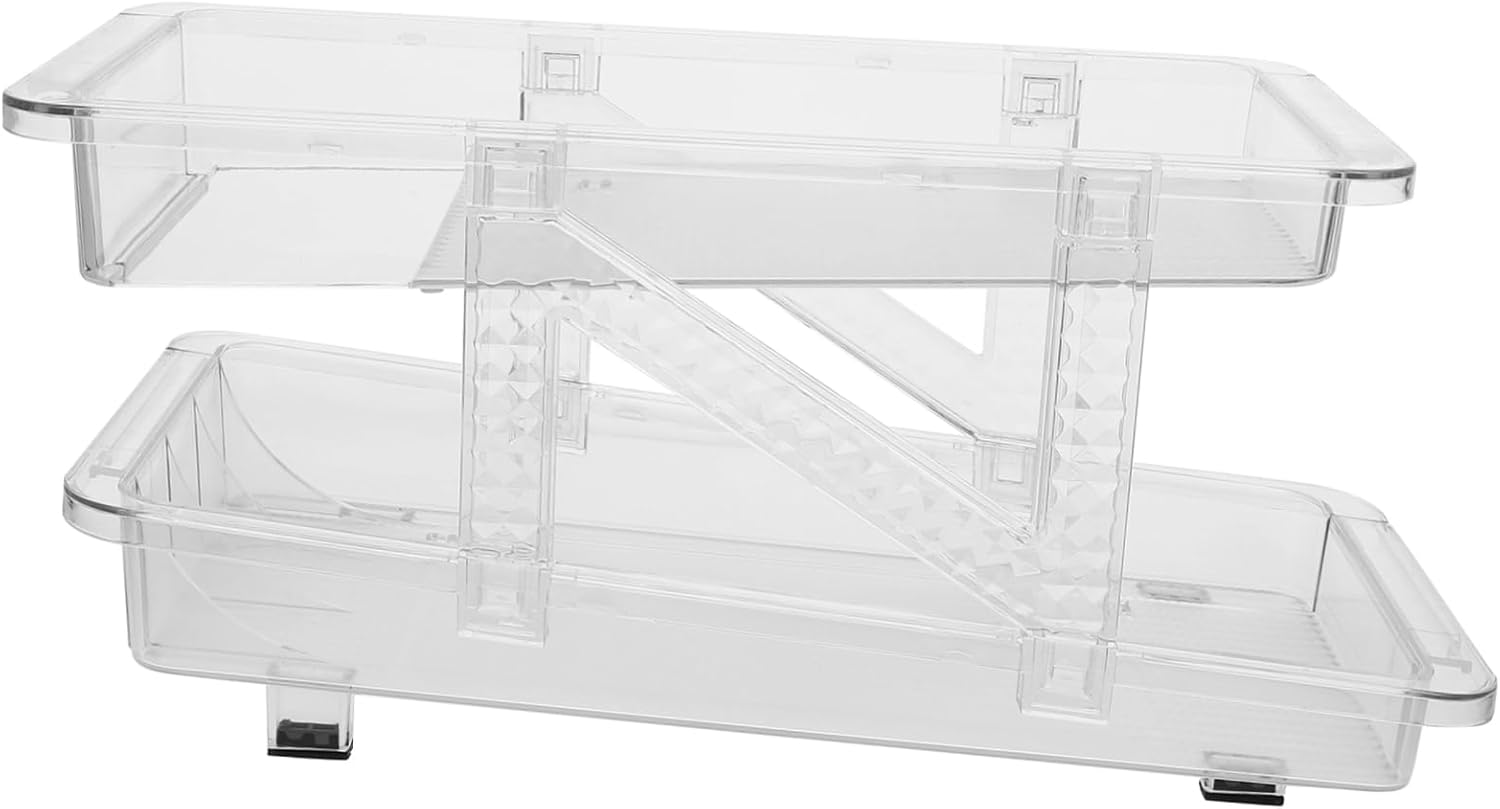 UPKOCH Soda Can Dispenser Organizer Dual Beverage Can Holder for Refrigerator Rolling Storage Bin for Easy Access and Space Saving Kitchen and Pantry