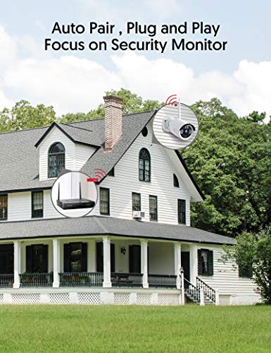 Victure 1080P Wireless Security Camera System, 8 Channel NVR 4PCS Outdoor WiFi Surveillance Camera with IP66 Waterproof, Night Vision, Motion Alert, Remote Access, No Hard Disk