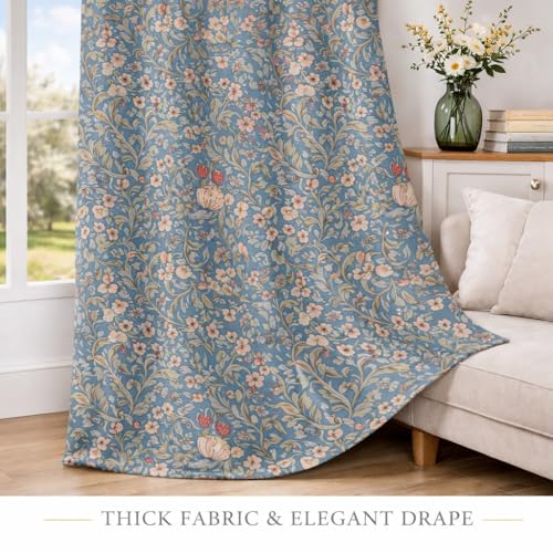 Image of STITCHNEST 'Florea Series' Premium Satin Room Darkening Curtains 7 Feet Long Set of 1 | Door Curtain 7 x 4 Feet | Blocks 70-80% Light | Ideal for Bedroom, Living Room & Home Decor