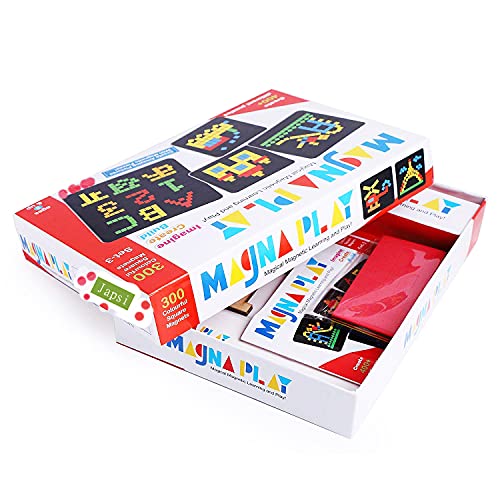 JAPSI Magna Magnetic Play Set ; 300 Different Sizes Colorful Magnets ...