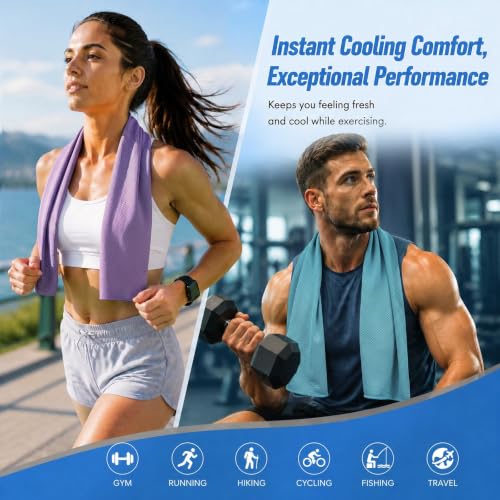 Amgico 3 Pack Cooling Towel for Neck and face(40"x12"), Cooling Neck Wraps - image 8