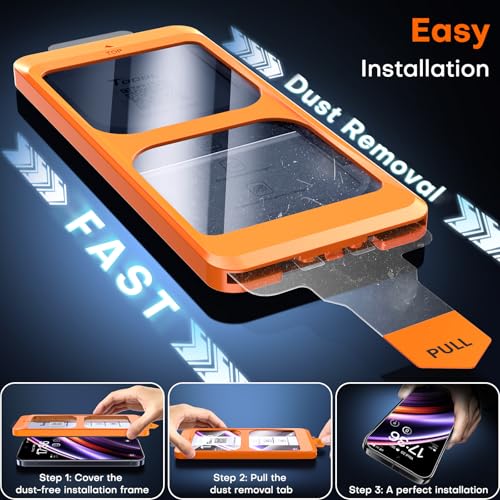 Image of TOCOL for Pixel 9 Pro Screen Protector 6.3 9H Hardness Military Grade Shatterproof HD Tempered Glass Easy Installation 2 Pack