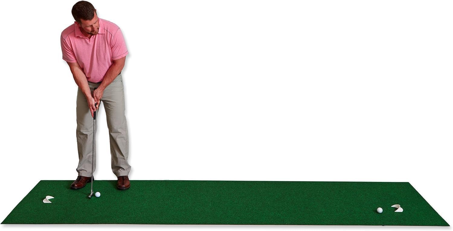 PUTT-A-BOUT Golf Putting Mat, 3 x 11-Feet, Green