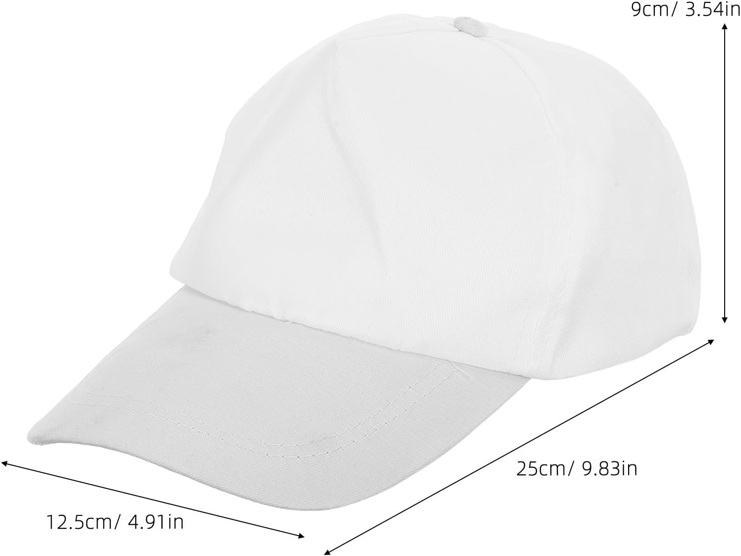 STOBAZA 12pcs Diy Baseball Caps Bulk With Pigment, Painting Adjustable Blank Hats Back to School Outdoor Sports Caps for Camp Birthday Party Art Projects