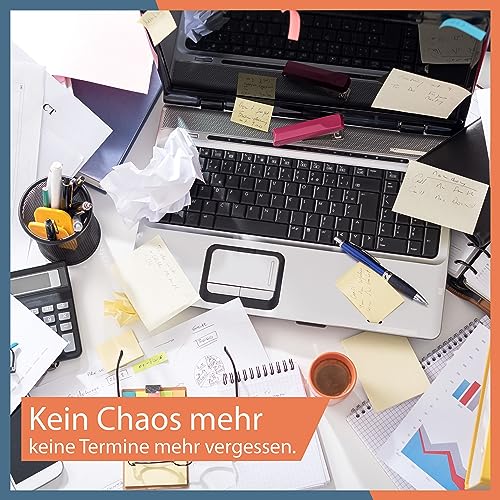 blaash® Tagesplaner Block DIN A4 | 50 Seiten Planer für Aufgaben, Termine, Notizen & Ideen | Optimale Organisation & Motivation im Alltag | To Do Planer für zu Hause & Büro | Blue