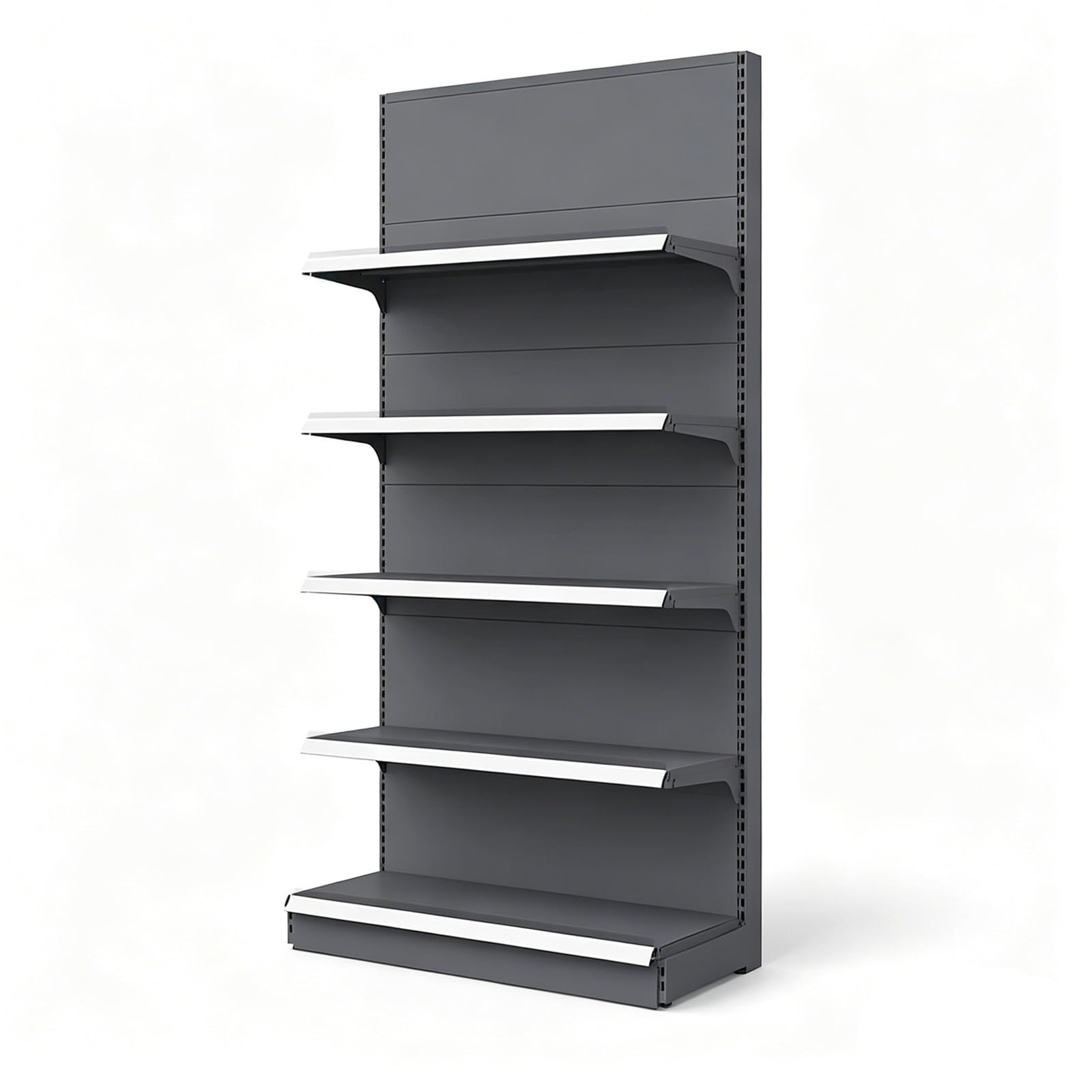 Einstellbares Gondelregal, Metall-Shop-Display-Rach, EIN- / doppeltseitig, 4/5-Stufe mit Seiten-Mesh, kaltgewalzter Stahl für Einzelhandelsgeschäft