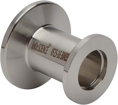 Stainless Steel Reducer Adapter for Vacuum Pipe Fittings - KF-16 to KF-25, Straight