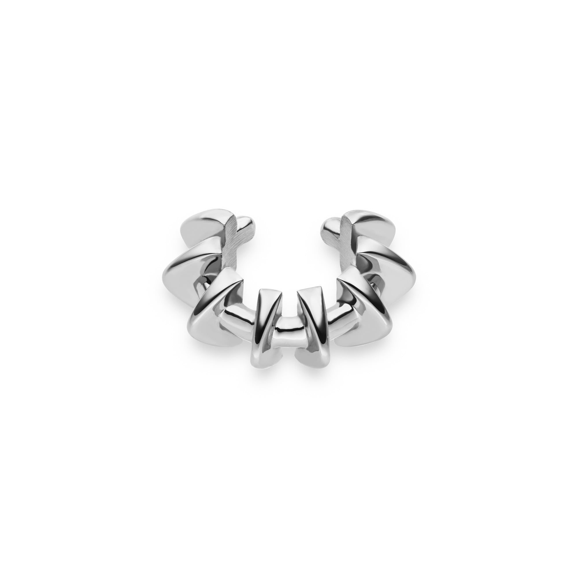 LIEBESKIND BERLIN Damen Schmuck – Earcuff im Spikes Design aus Edelstahl – in Silber – markant, modern & vielseitig kombinierbar – hochwertig verarbeitet & ideal für jeden Anlass
