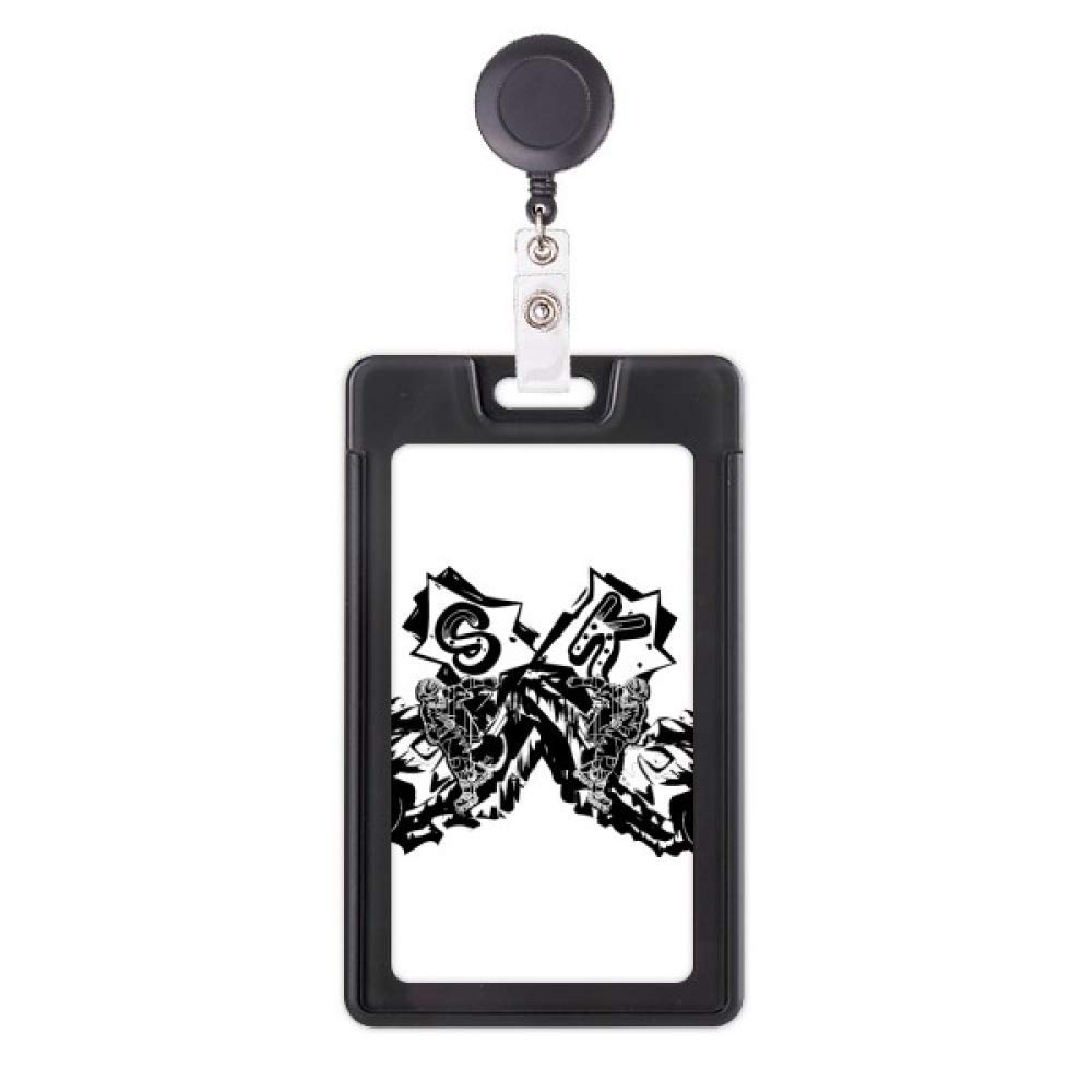 Porte-badge rétractable moto noir idéal pour motards au bureau