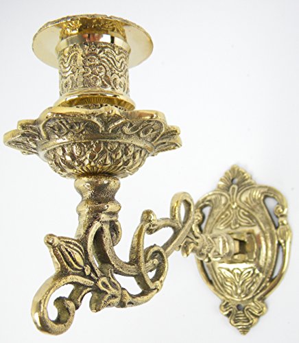 Clever Deko Applique murale/bougeoir de piano en laiton doré Style Art nouveau