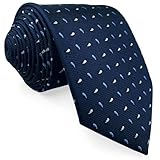 S&W SHLAX&WING Corbatas Azul Marino Hombre Estampado de Cachemira para Saco Negocios Boda Formal Fiesta Largo 160cm