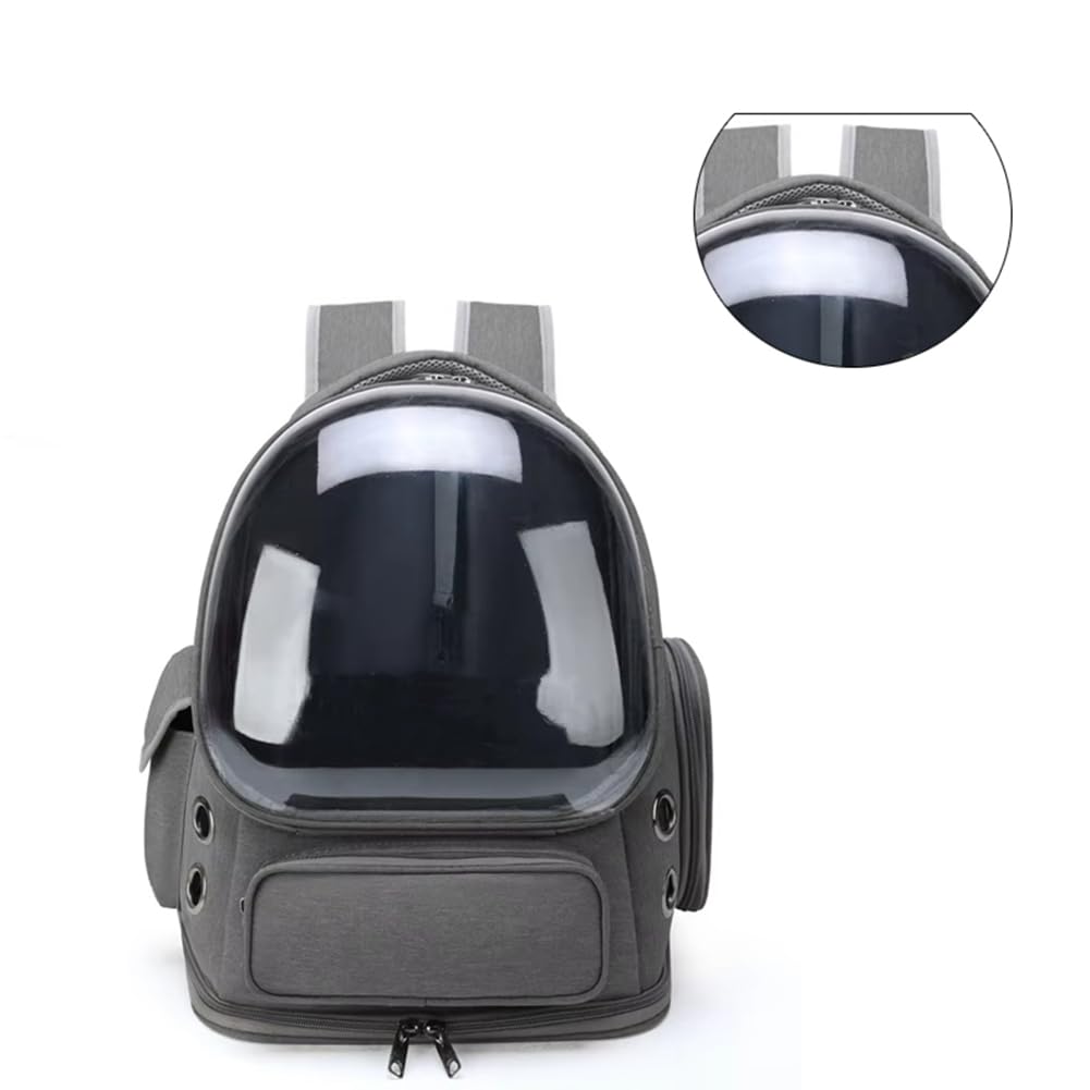Mochila Transpirable para Gatos, Gran Espacio, Transparente, Ideal para Senderismo, Camping y Viajes Al Aire Libre B