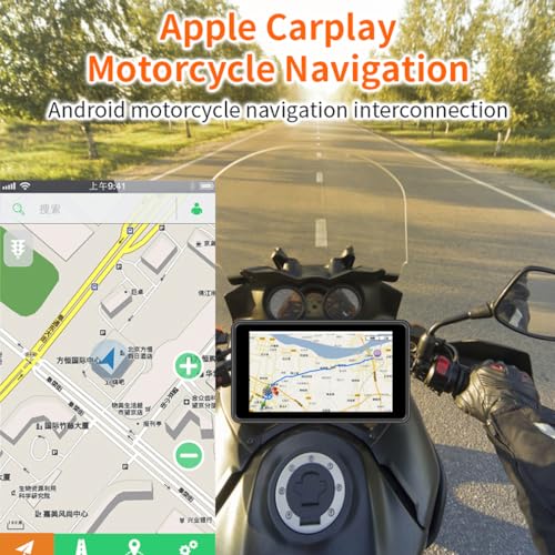 XRC TECH Câmera veicular de motocicleta de 12,7 cm, navegação GPS, WiFi, gravação de vídeo, 1080p, t