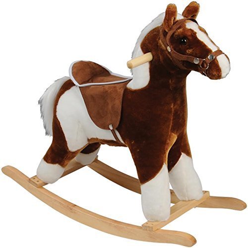 CHARM Plush Rocking Horse with Realistic Sounds for Toddlers