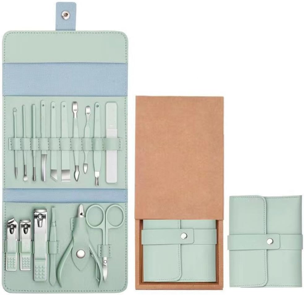 16 PCS Nails Supplies Gift Manicure Tools Nail Clipper Set Cutter Clipper Kit Manicure Pedicure Set,16 pcs Yellow,A