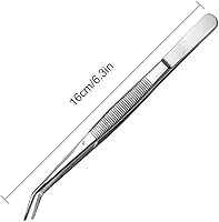 Vista 4 de Pinzas de acero inoxidable, con punta dentada curvada, pinzas multiusos para máquina de coser, pinzas para reparación de manualidades