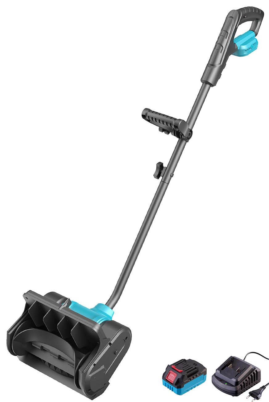 AGT Akku Handschneefräse: 18-V-Akku-Schneebürste & -Schneefräse + Ladegerät, 25 cm, 2.700 U/Min. (Schneeräumer, Schneefräse mit Akkuantrieb, EIS)