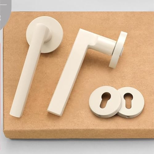 Juaksqzyi Color9 Door Levers Indoor Mute Door Lock Household Universal Bedroom Bathroom Room Handle White For Door Thickness 35-50Mm Deadbolt Set(Color9)