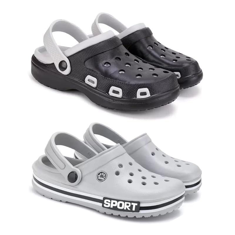 drackfoot Lightweight Classic Clogs | Sandals |Slider Adjustable Back Strap for Men-Combo(2)-3018-3014-picture-27