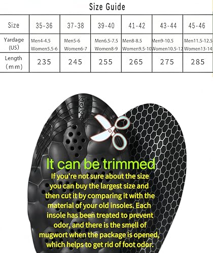 Image of Insoles for Women man,Cloud Soles for Men Women,4D Cloud Soles for Men,Anti Fatigue, Shock Absorption, Foot Pain Relief (Black, L)
