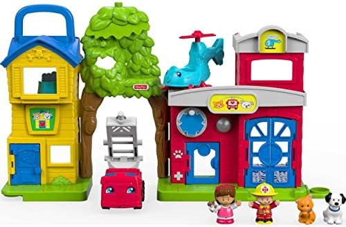 Fisher-Price Little People Toddler Toy Animal Rescue Playset with Lights Sounds Figures & Vehicles for Ages 1+ Years (Amazon Exclusive)