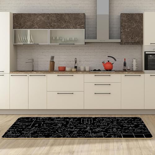 Alfombrillas de cocina antideslizantes pack de 2 alfombras lavables matemáticas 3