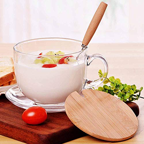 TAMUME 470ml Coppa in Vetro Microwavable con