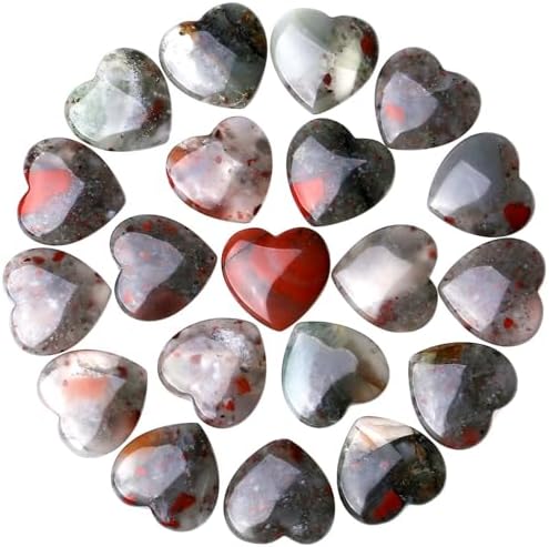 XIANNVXI 20 Pcs Rose Quartz Crystals Heart Stones Rose Quartz Pink Quartz Crystal Gifts,Reiki Healing Gemstones,Presents for Mum,Mummy Gifts Pink Gifts