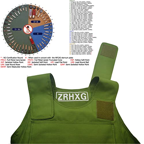 ZRHXG Schusssichere Weste Militär Kugelsichere Schutzweste, Schusssicher Ausrüstung Einstellbar Sicherheitswesten Taktische Ballistische Kugelsichere, Es Gibt Taschen (Grün)
