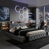 【CONSTRUCTION ROBUSTE ET MONTAGE FACILE】 Fabriqué avec un cadre en métal solide et des lattes en bois de qualité, ce cadre de lit supporte une charge maximale impressionnante de 453 kg, garantissant une stabilité parfaite et des nuits sans bruit. Le produit est livré en DEUX colis avec des instructions claires et tous les outils nécessaires pour un assemblage simple.