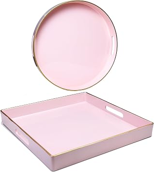 Pink Serving Tray for Living Room