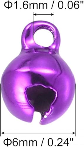 Miniatura 10 de uxcell Cascabeles de cascabel, 14 de pulgada, 240 campanas pequeñas para manualidades, decoración de Navidad, color azul