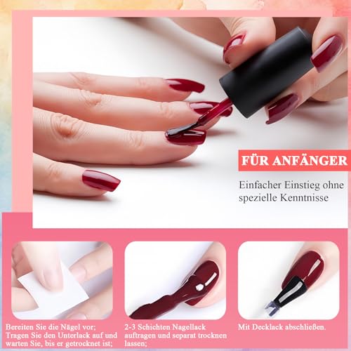 3 Pcs Glitzer Nagellack Set - Schnelltrocknender Nagelack Ohne UV Lampe - Ungiftig Nagellack Auf Wasserbasis - Langlebig Nail Polish mit Silber, Gold, Rosa Confetti für Frauen (Colorful Farbe)