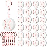 Sunnymove 24 Pack Baseball Coin Purse Keychain Bulk - Baseball Party Favors, Silicone Zipper Pouch for Team Gifts Cheer Goodie Bag Fillers, Sports Theme Birthday Party Supplies, Opening Day Gifts Bulk